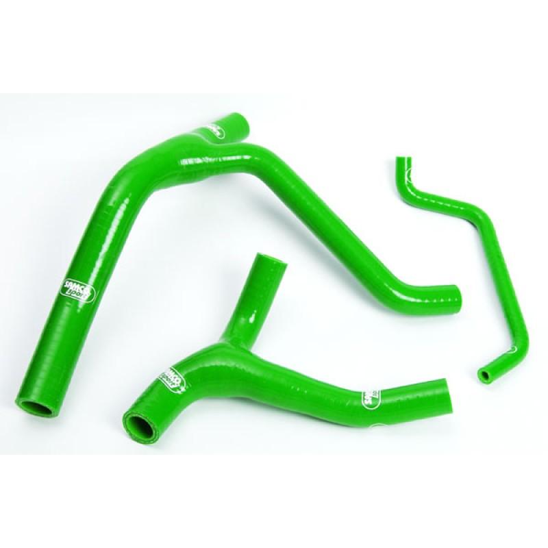 COOLANT HOSE 3 PIECE KIT GREEN KAWASAKI 450 KLX R KX F SAMCO SPORT KAW-23-GN