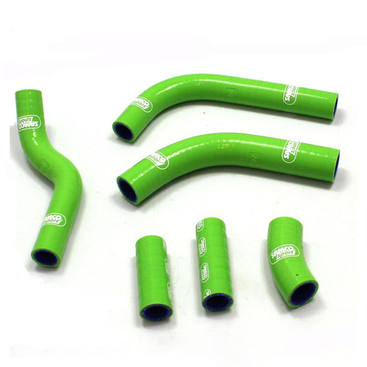 COOLANT HOSE 6 PIECE KIT GREEN 16-18 KAWASAKI 450 KX F OEM DESIGN SAMCO SPORT KAW-74-GN