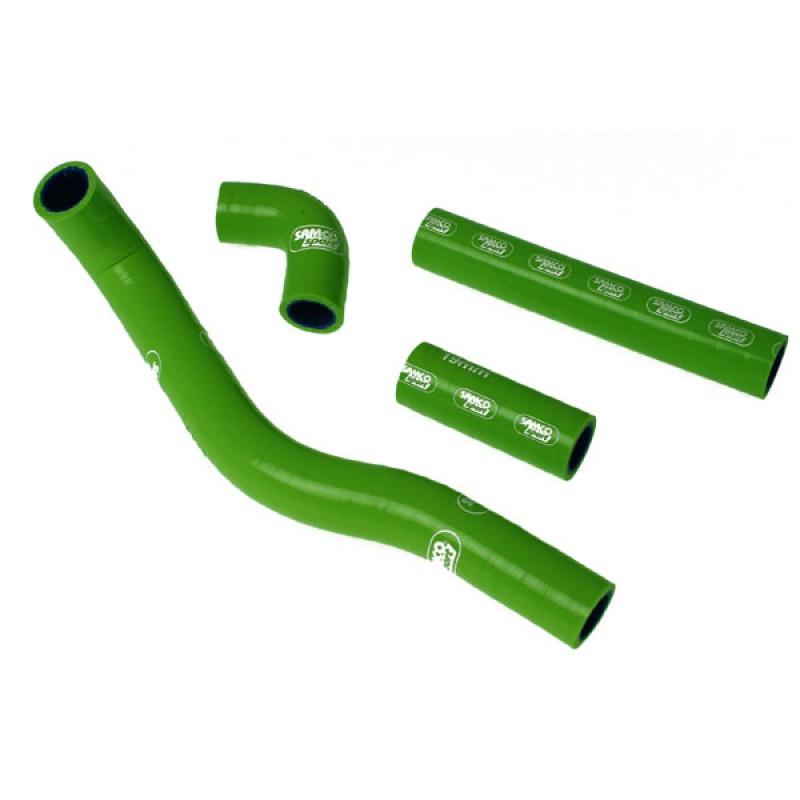 COOLANT HOSE 4 PIECE KIT GREEN 83-04 KAWASAKI 500 KX SAMCO SPORT KAW-28-GN
