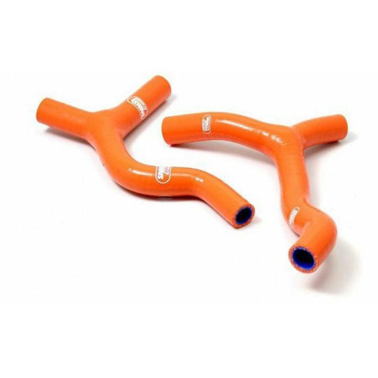 COOLANT HOSE 2 PIECE KIT ORANGE 13-17 HUSQ KTM 85 TC SX 'Y' RACE DESIGN SAMCO KTM-59-OR
