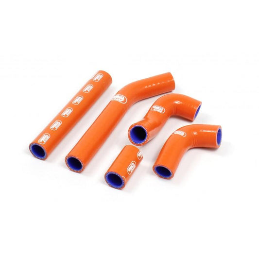 COOLANT HOSE 5 PIECE KIT ORANGE 12-16 KTM 125 200 TE EXC XC-W SAMCO SPORT KTM-70-OR
