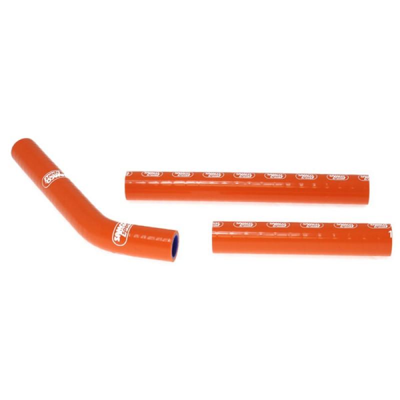 COOLANT HOSE 3 PIECE KIT ORANGE 07-10 KTM 125 144 SX SAMCO SPORT KTM-17-OR
