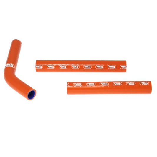 COOLANT HOSE 3 PIECE KIT ORANGE 11-15 HUSQVARNA KTM 125 150 SX XC SAMCO SPORT KTM-36-OR