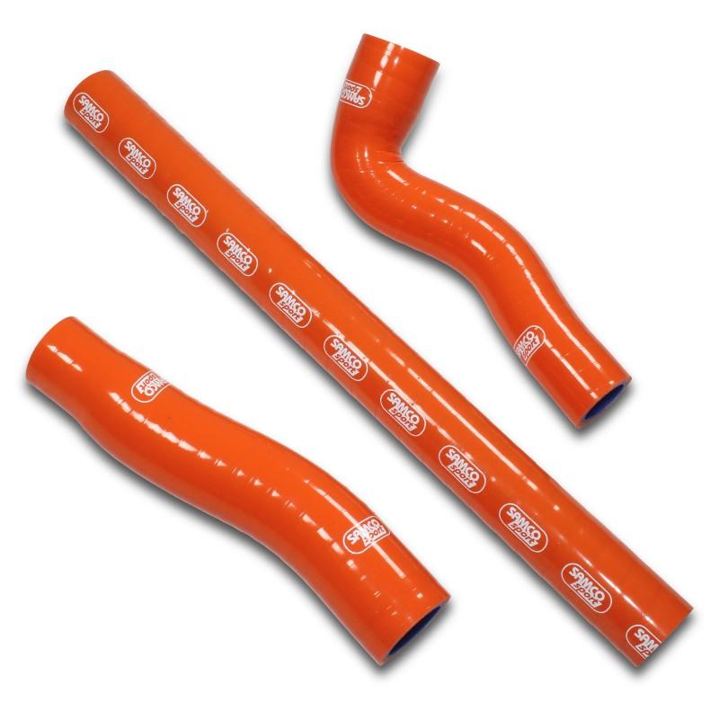 COOLANT HOSE 3 PIECE KIT ORANGE 19-23 GAS HUSQ KTM 125 150 SAMCO SPORT KTM-105-OR