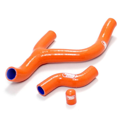 COOLANT HOSE 3 PIECE KIT ORANGE 12-16 KTM 250 350 FE EXC-F XCF-W THERMO BYPASS SAMCO KTM-43-OR