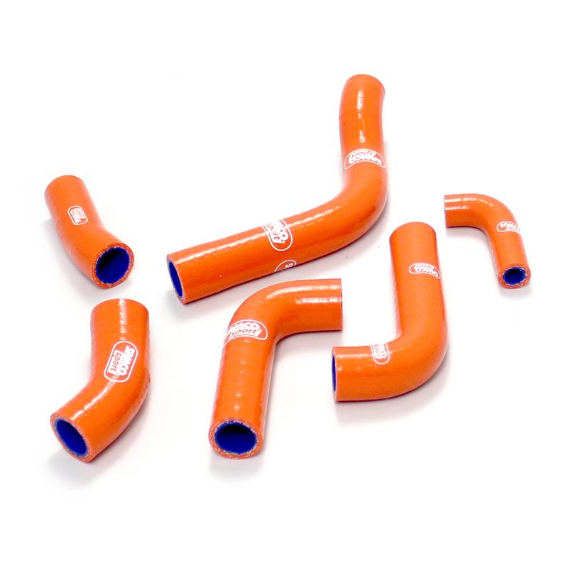 COOLANT HOSE 6 PIECE KIT ORANGE 12-16 HUSQVARNA KTM 250 350 OEM DESIGN SAMCO KTM-58-OR