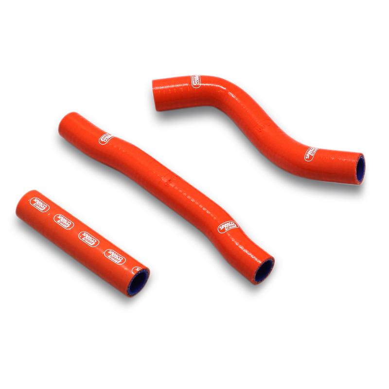 COOLANT HOSE 3 PIECE KIT ORANGE 16-19 KTM HUSQ 250 350 EXC-F THERMO BYPASS SAMCO KTM-80-OR