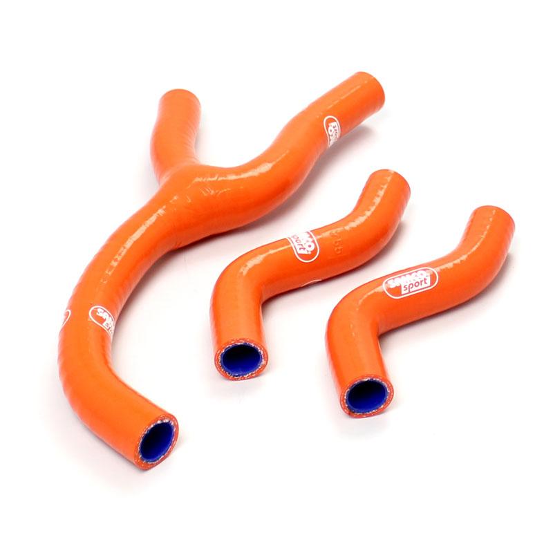 COOLANT HOSE 3 PIECE KIT ORANGE 08-10 KTM 250 SXS F SAMCO SPORT KTM-16-OR