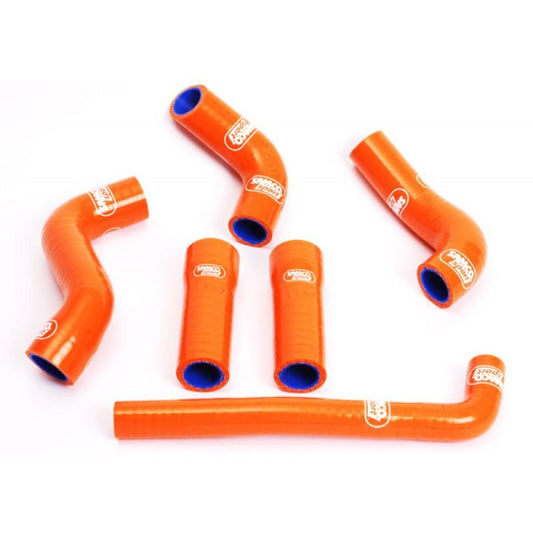 COOLANT HOSE 6 PIECE KIT ORANGE 04-07 KTM 450 525 EXC OEM DESIGN SAMCO SPORT KTM-6-OR
