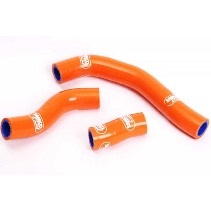 COOLANT HOSE 3 PIECE KIT ORANGE 07-10 KTM 450 XC SXS SX SMR F SAMCO SPORT KTM-8-OR