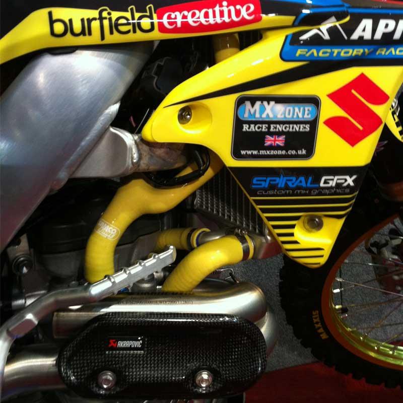 COOLANT HOSE 4 PIECE KIT YELLOW 13-18 SUZUKI 250 RM Z 'Y' RACE DESIGN SAMCO SUZ-47-YE