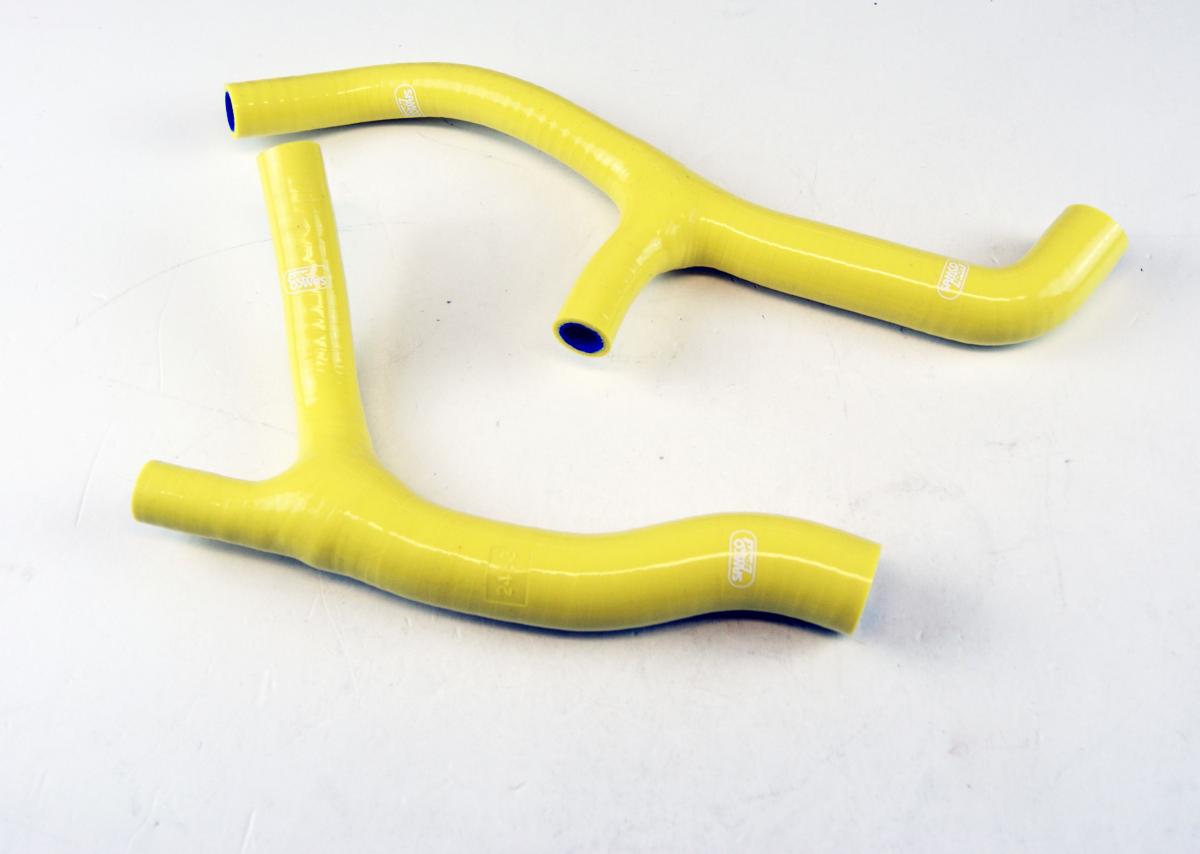 COOLANT HOSE 2 PIECE KIT YELLOW 00-02 SUZUKI 400 DR Z E SAMCO SPORT SUZ-26-YE