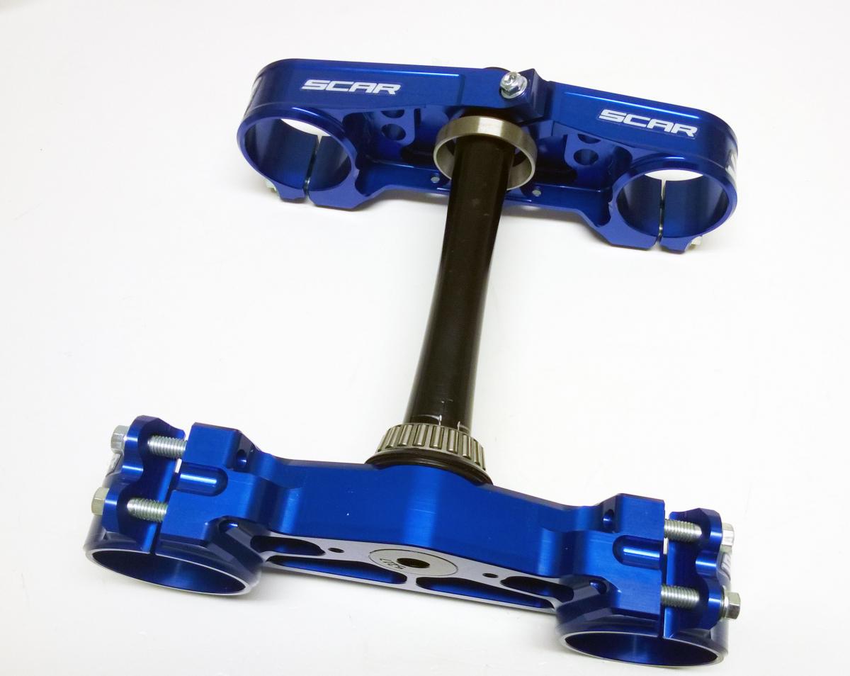 Scar Racing Triple Clamps Blue 13-23 Gasgas Husqvarna KTM Ec TC FC TE FE Tx Exc SX 125-501 22mm SCAR S5417B