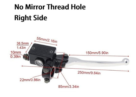 Dirt Racing Front Brake Master Hydraulic Cylinder Universal No Mirror Mount